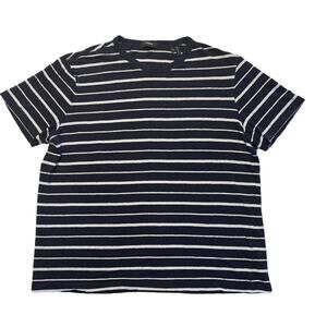 Theory Women's XXL Blue/White T-shirt, LINEN & Cotton‎ Beach/ Preppy/ Plus Size